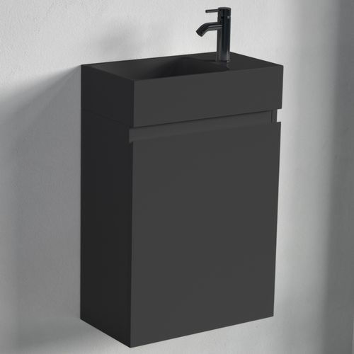 LOMAZOO Toiletmeubel Malibu Mat Zwart - 40cm
