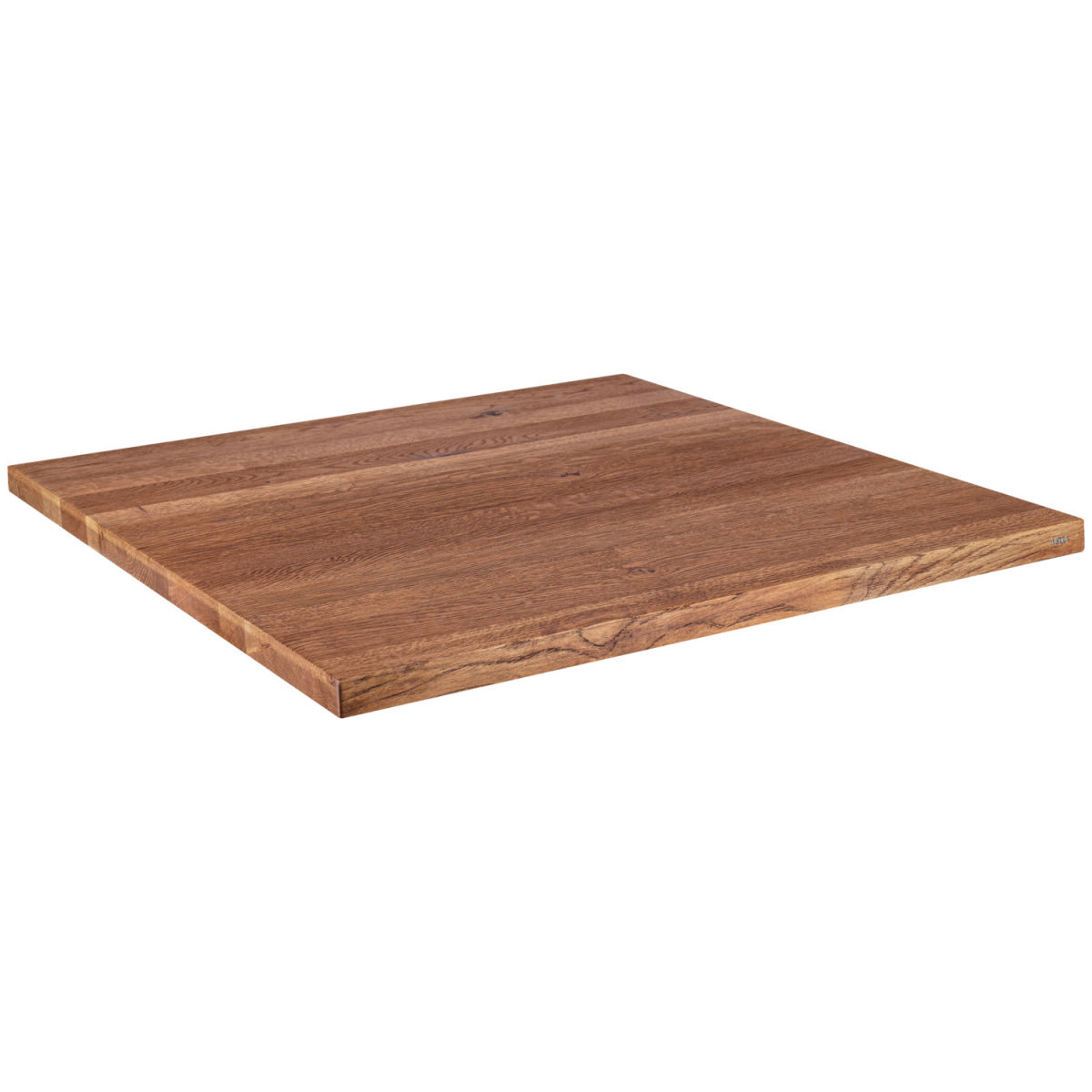 Vega Massief houten tafelblad Torres vierkant; 60x60x3 cm (LxBxH); antiek eiken/bruin; vierkant