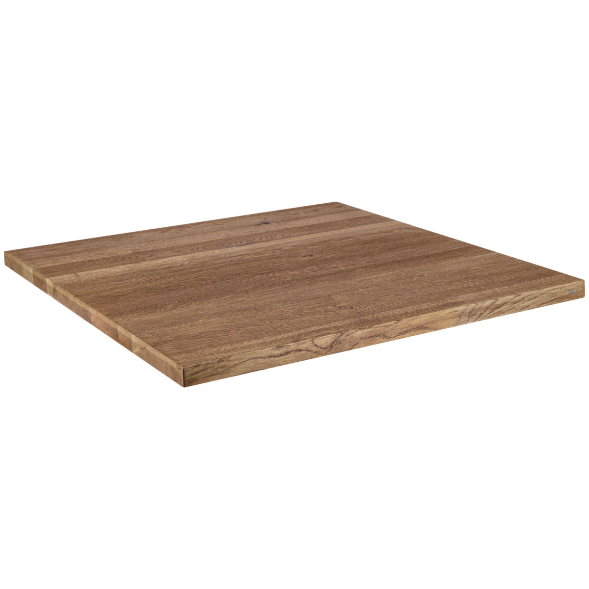 Vega Massief houten tafelblad Torres vierkant; 70x70x3 cm (LxBxH); antiek eiken/grijs; vierkant
