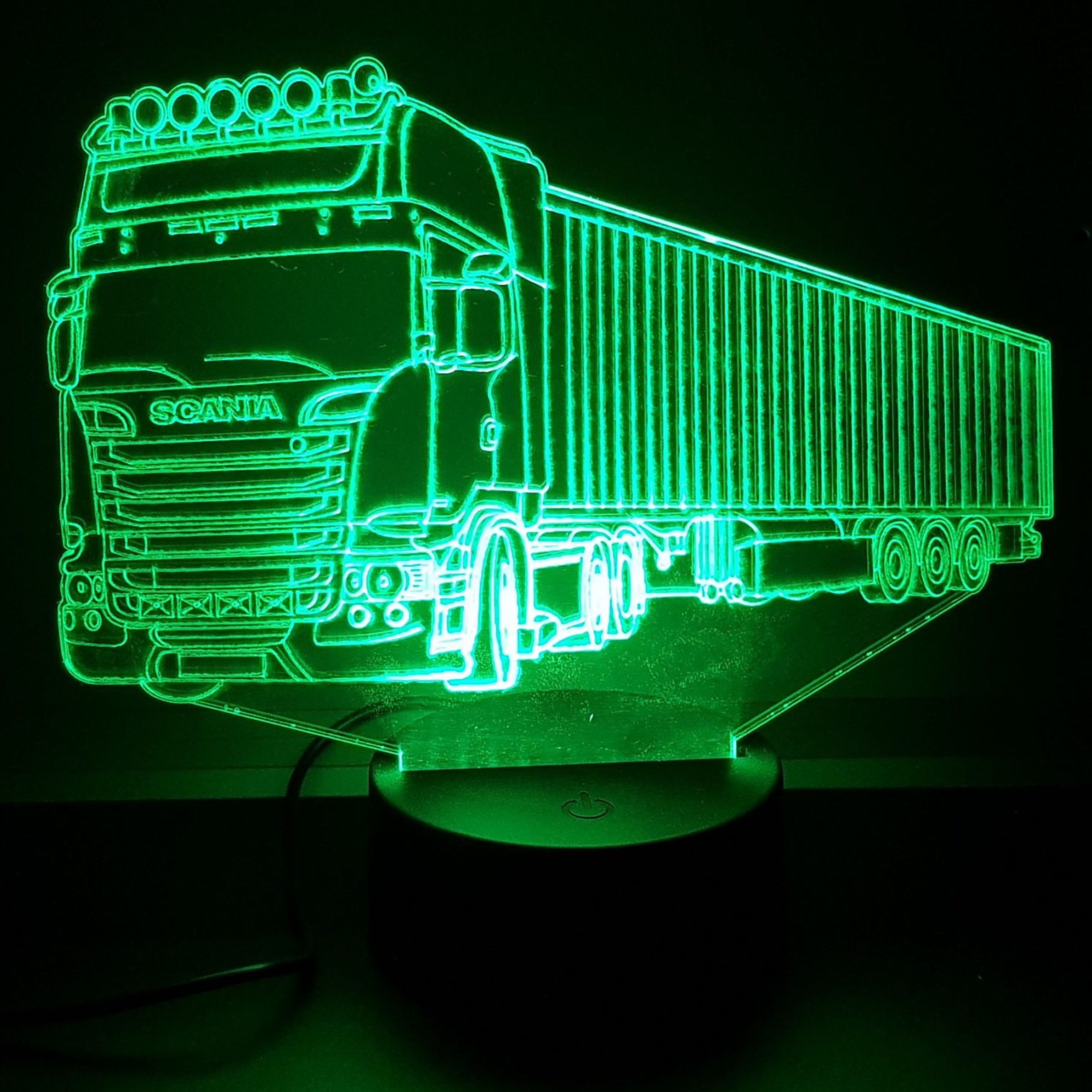 Ontwerp-zelf 3D LED LAMP - SCANIA MET TRAILER