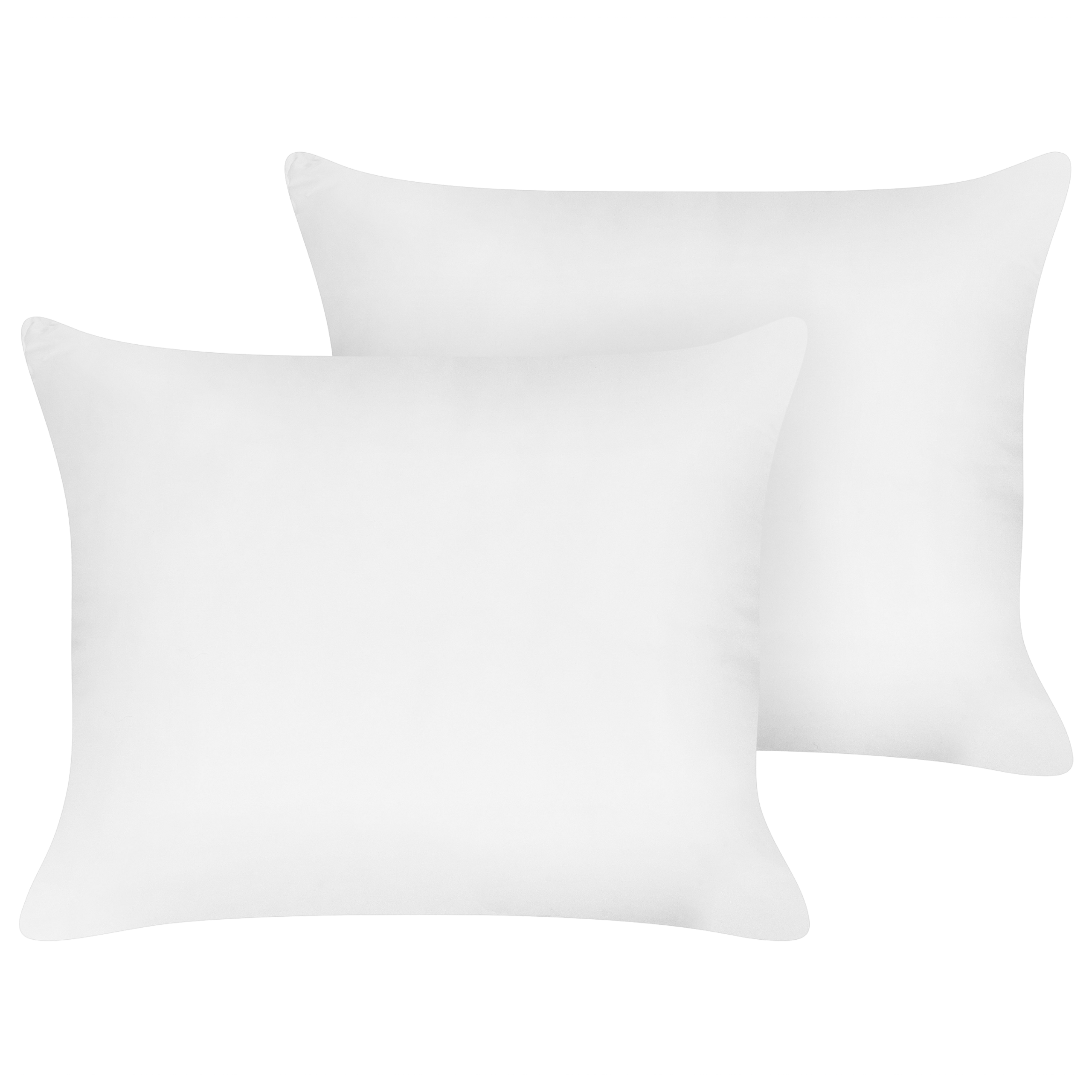 beliani Kopfkissen im 2er Set Weiß Lyocell-Bezug 50 x 60 cm Niedrig mit Polyester-Füllung Rechteckig Weich Bettkissen für Allergiker Geeignet Schlafzimmer