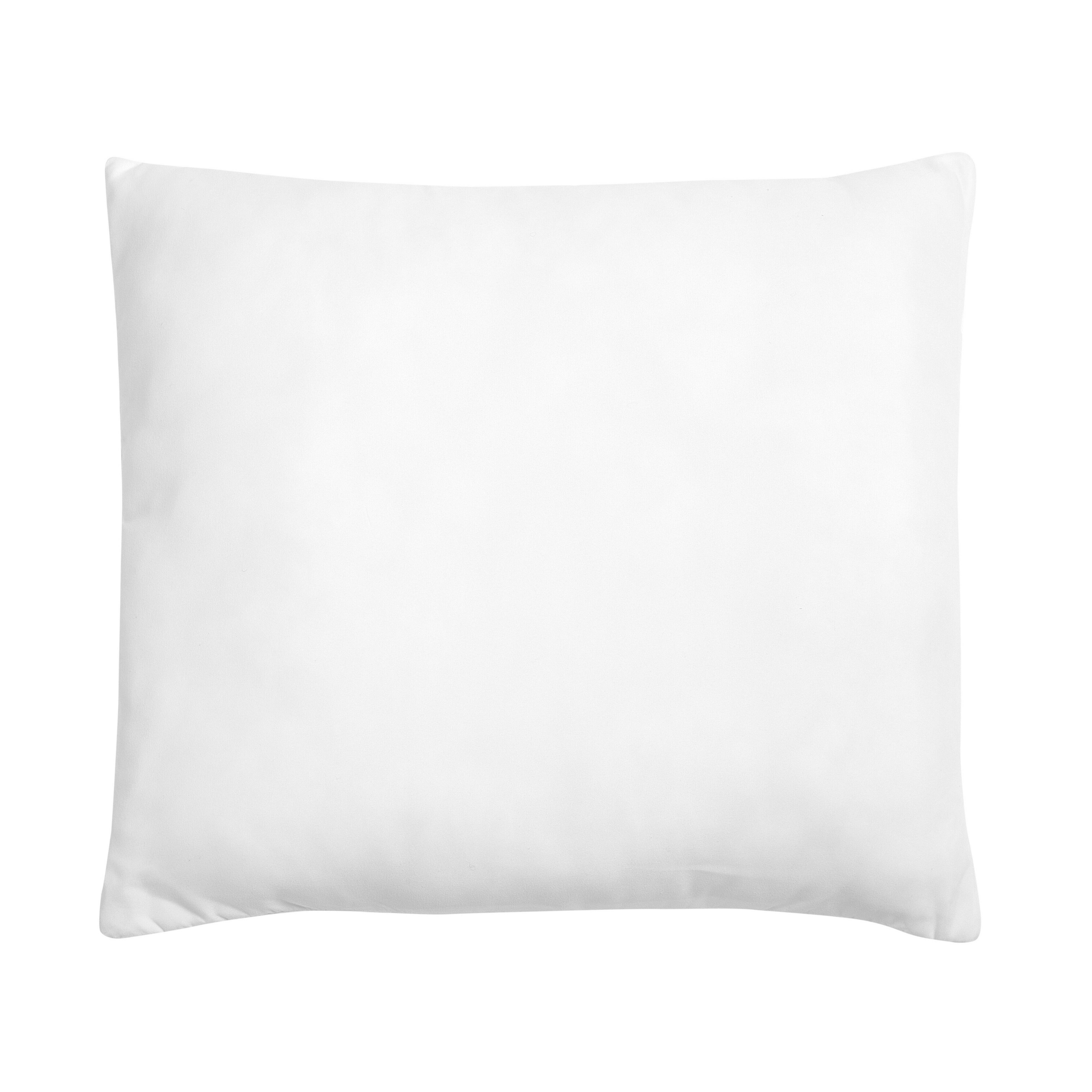 Beliani - Kopfkissen Weiß Mikrofaser-Bezug 80 x 80 cm Niedrig mit Polyester-Füllung Quadratisch Weich Bettkissen für Allergiker Geeignet Schlafzimmer