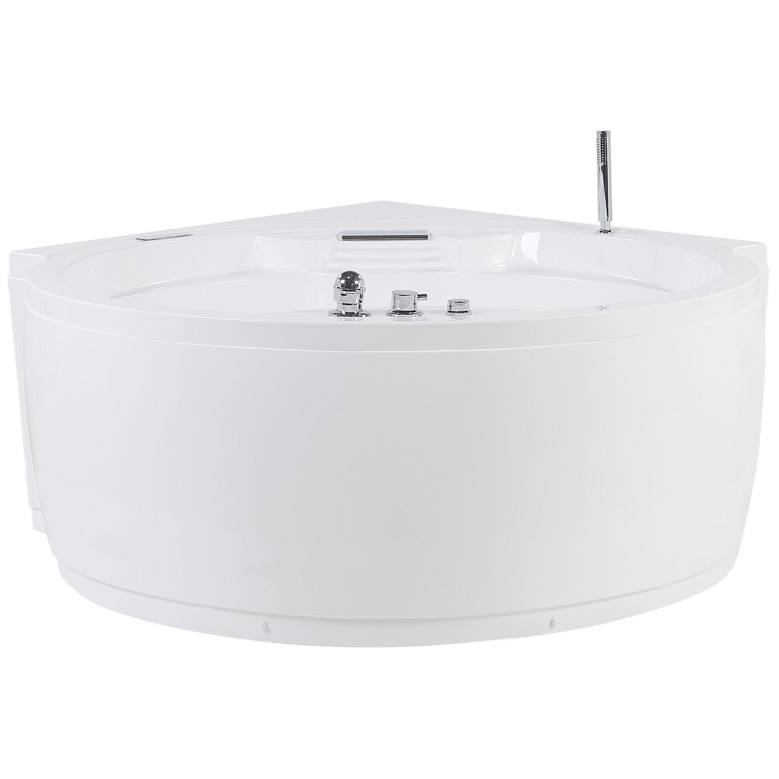 BELIANI Hoekbad whirlpool LED Bluetooth speaker wit 182 x 150 cm MILANO
