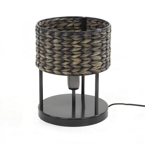 Hoyz Collection  Tafellamp 1l Tower Waterhyacint - Zwart Nikkel