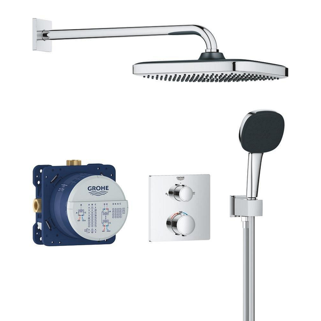 Grohe QuickFix Precision Thermostat Perfect inbouw douchesysteem met Vitalio Comfort 250 hoofddouche chroom 34882000