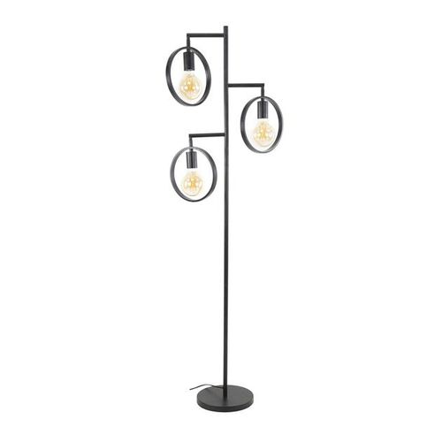 Hoyz Collection Hoyz - Vloerlamp Ring 3 Lampen - Charcoal
