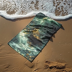 Light in the box strandlaken 100% microvezel zomerstranddekens spreien comfortabele dekens met 3D-print