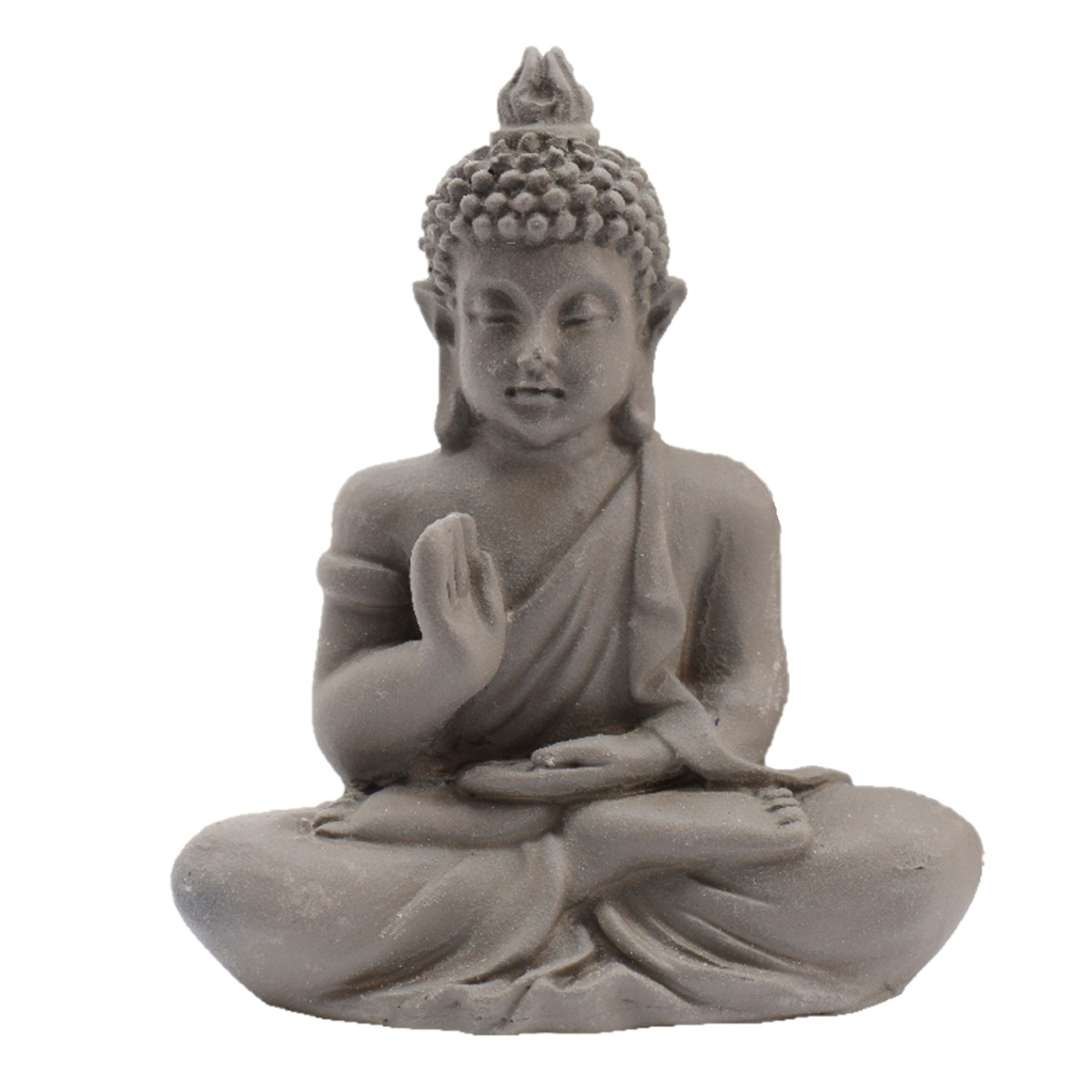 Merkloos Boeddha beeldje - mini/klein cadeau model - in tasje - geluk en wijsheid brengen - H5 cm -