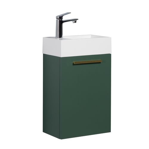 badplaats WC Badmöbel Athene 40x22 cm Mat grün - Schrank Waschbecken Badezimmer Toilette - Mat groen