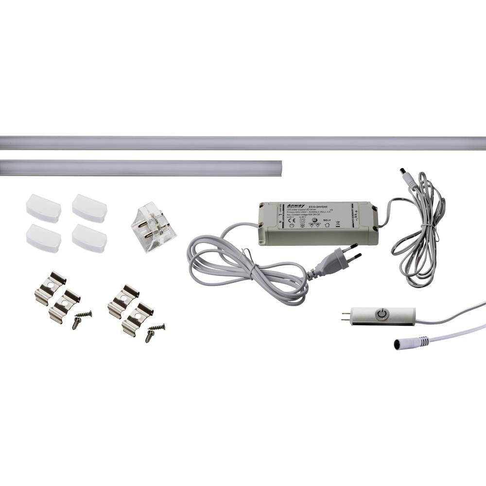 Heitronic MICANO LED-onderbouwlamp LED LED vast ingebouwd 14 W Warmwit Wit