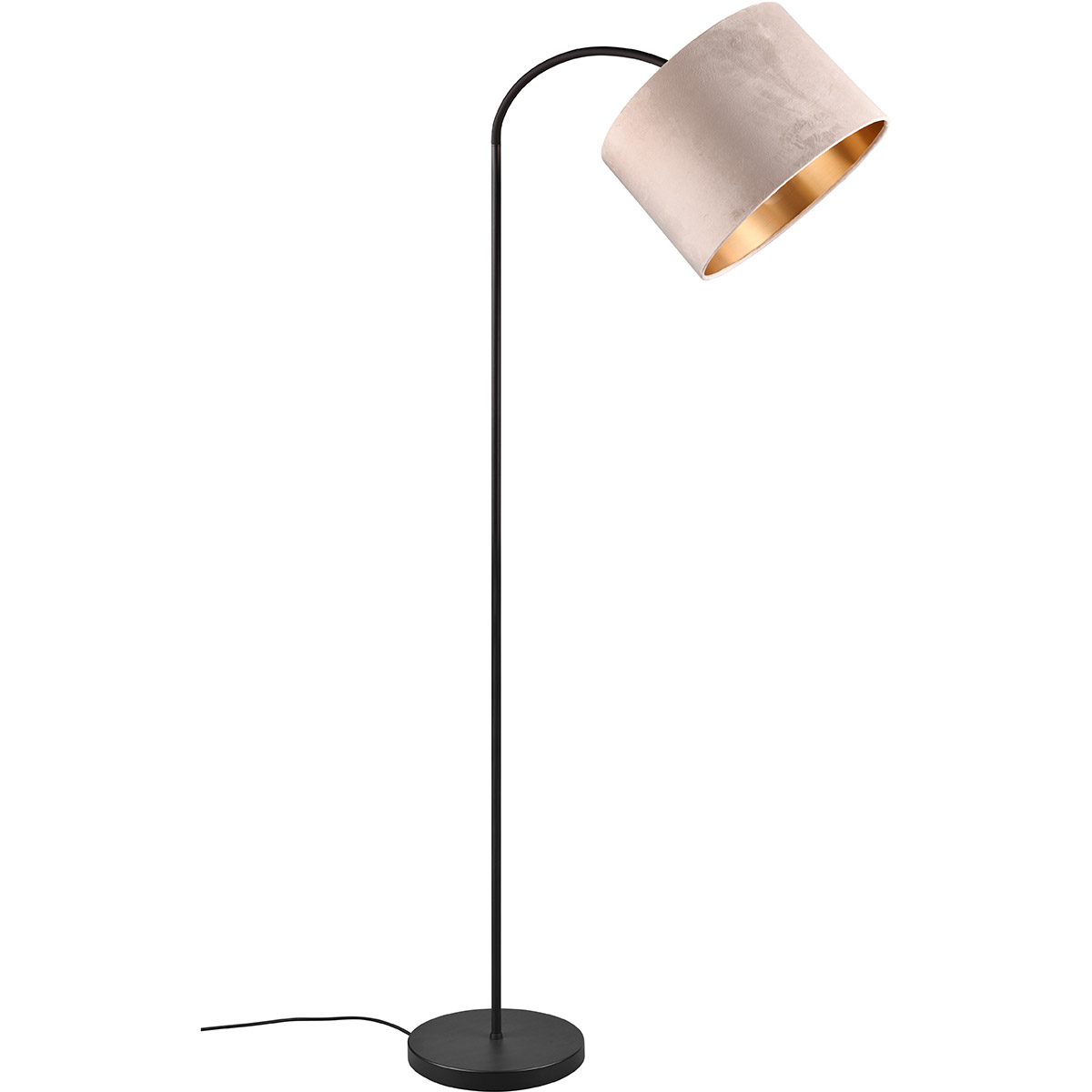 BES LED LED Vloerlamp - Trion Julina - E27 Fitting - Verstelbaar - Rond - Beige - Textiel