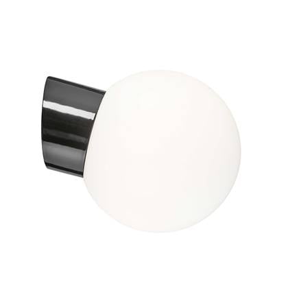 Ifo Electric Ifö Electric Classic Globe wandlamp porselein zwart IP54 180mm