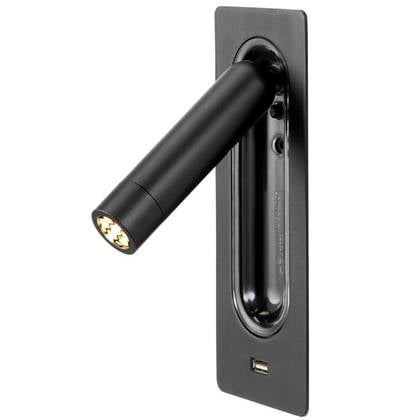 Marset Ledtube RSC USB wandlamp LED mat zwart