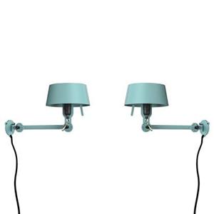 Tonone Bolt Bed Underfit wandlamp met stekker set van 2 Ice Blue