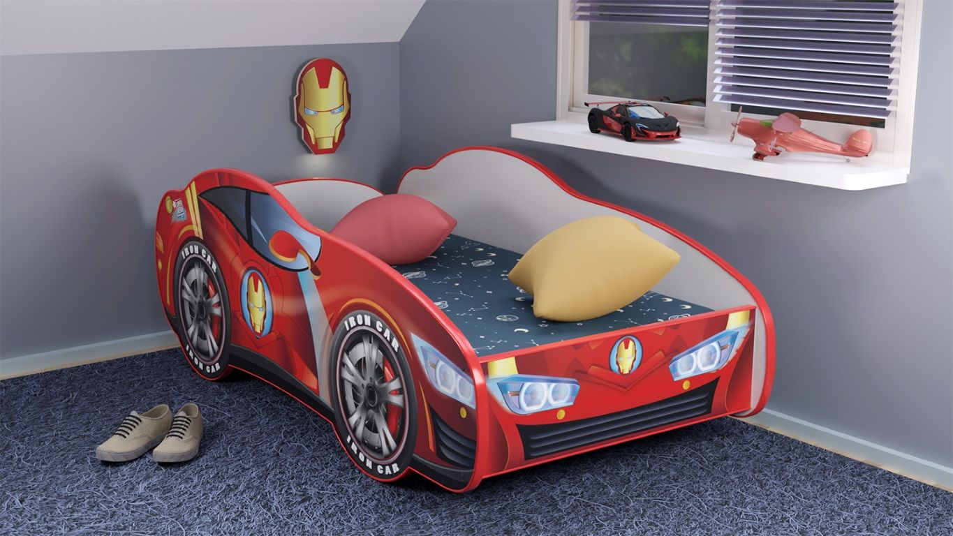Top Beds Peuterbed  Racing Car 70x140 Hero Iron Car Incl. Matras