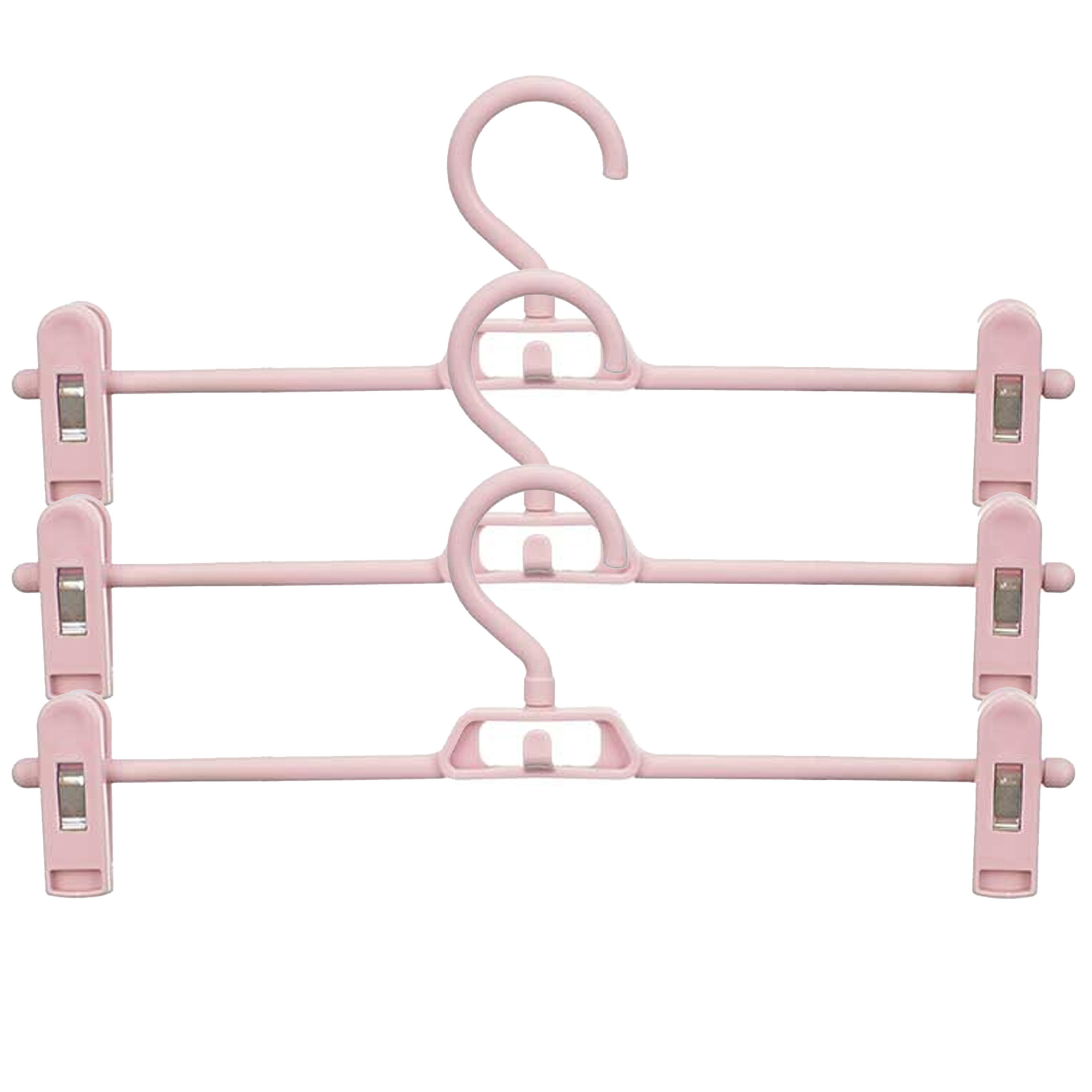 Kipit  broeken/rokken kledinghangers - set 8x stuks - roze - 32 cm -