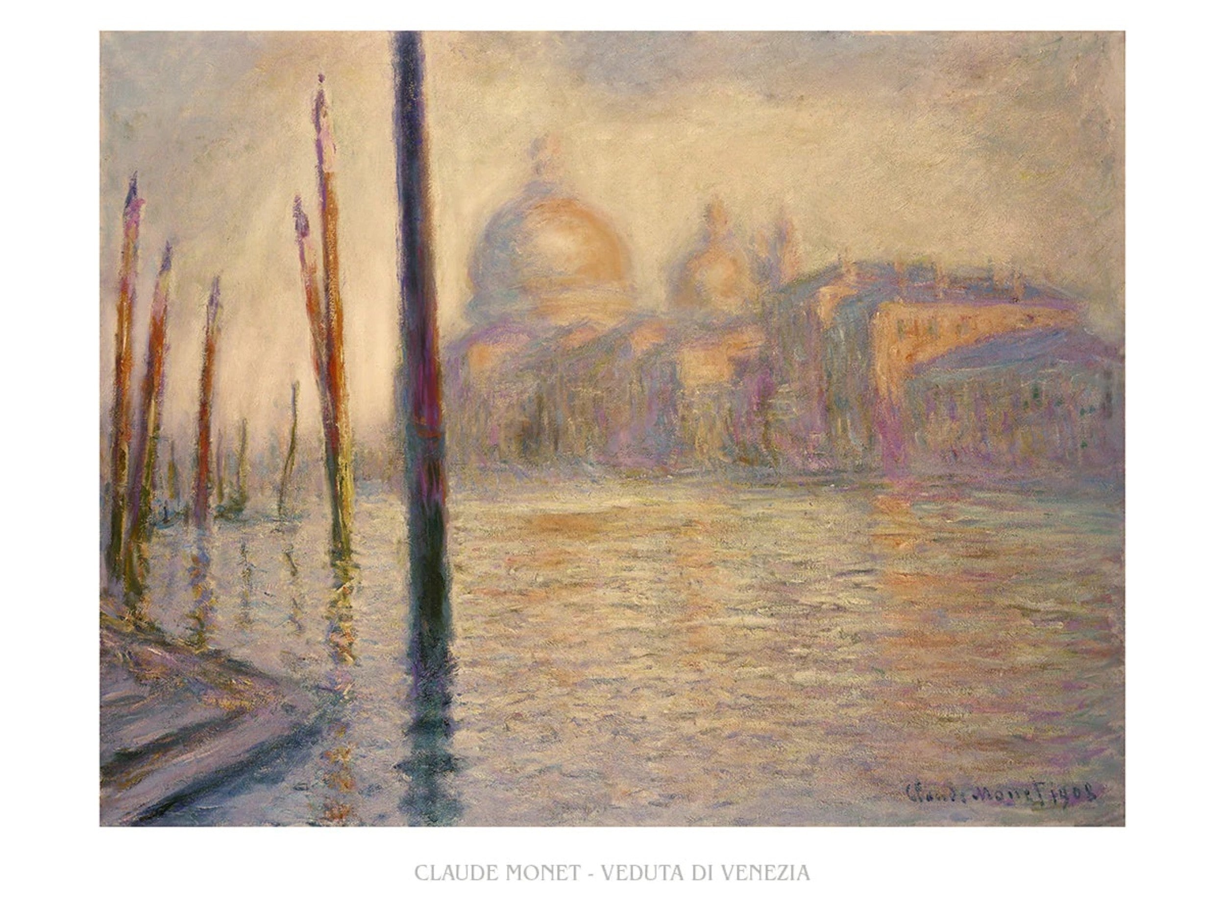 PGM Kunstdruk Claude Monet Veduta Di Venezia 80x60cm