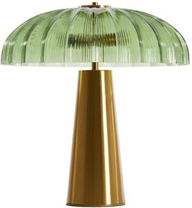 Tafellamp Fungo - Glas Groen+goud