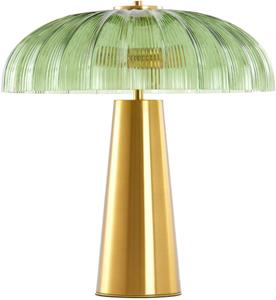 Tafellamp Fungo - Glas Groen+goud