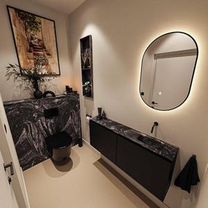 MONDIAZ TURE-DLUX 120cm toiletmeubel Urban. EDEN wastafel Lava positie rechts. Zonder kraangat. TUREDX120URBR0LAV