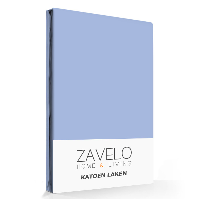 Zavelo Laken Basics Blauw (Katoen)-Lits-jumeaux (240x260 cm)