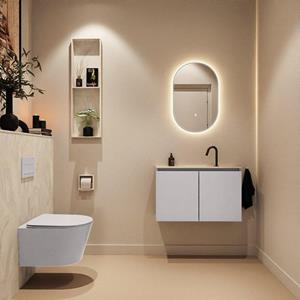 Mondiaz TURE-DLUX Toiletmeubel - 80cm - Cale - EDEN - wastafel Ostra - positie midden - 1 kraangat TUREDX80CALM1OST