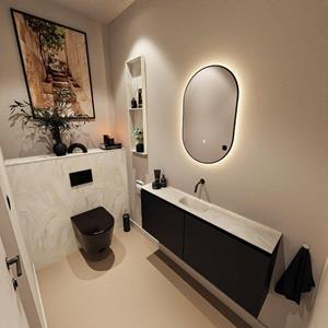 Mondiaz TURE-DLUX 120cm toiletmeubel Urban. EDEN wastafel Ostra positie midden. Zonder kraangat. TUREDX120URBM0OST