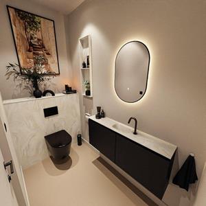 Mondiaz TURE-DLUX 120cm toiletmeubel Urban. EDEN wastafel Ostra positie midden. Met 1 kraangat. TUREDX120URBM1OST