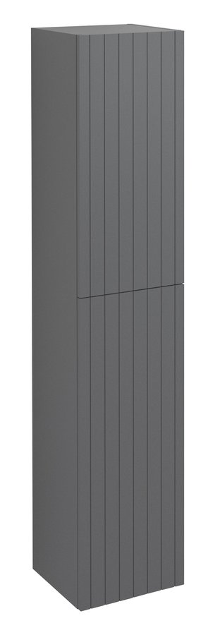 Sapho Espace kolomkast met 2 deuren 35x32x175cm antraciet ribbel