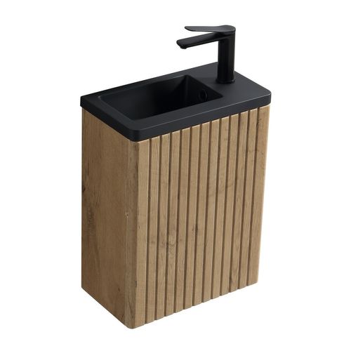 badplaats WC Badmöbel Faro 40x22 cm Eiche - Schrank Waschbecken Badezimmer Toilette - Eiche
