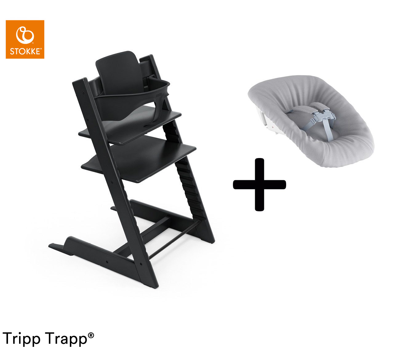 Stokke Tripp Trapp Compleet + Newborn Set™ - Black (V2)