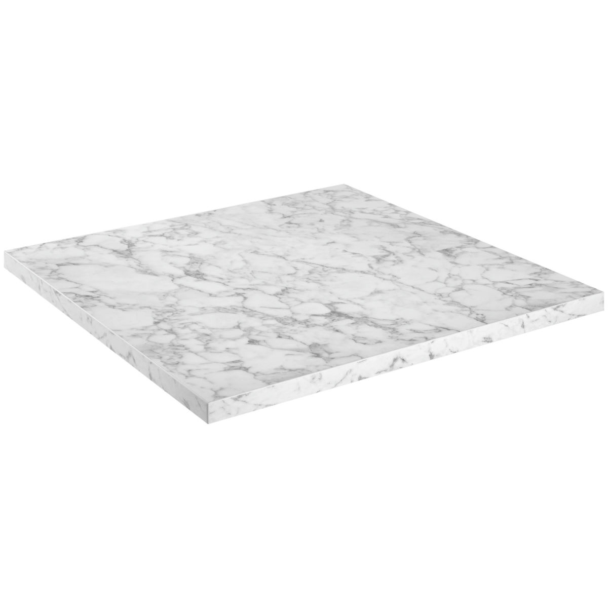 Vega Tafelblad Esterno vierkant; 68x68x3 cm (LxBxH); wit/gemarmerd; vierkant