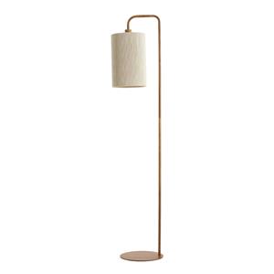 Vloerlamp Donio - Hout Print Naturel+touw Crème