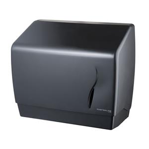 Bisk Vierkante Toiletpapierdispenser Zwart