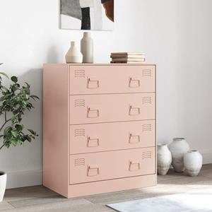 vidaXL Dressoir 67x39x83 cm staal roze