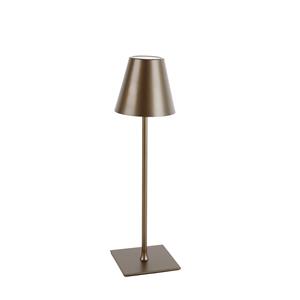 Light Trend Moderne tafellamp brons 3-staps dimbaar oplaadbaar - Tazza