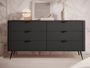 Mobistoxx Dressoir LANOPI 6 lades grafiet