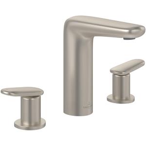 Villeroy & Boch Antao Driegats wastafelkraan met Push-Open afvoergarnituur - Matt Brushed Nickel (RVS) TVW11100100064