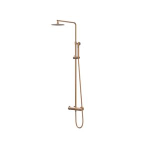 IVY Pact Regendoucheset - opbouw - 30cm slim hoofddouche - 3-standen handdouche - Geborsteld mat koper PVD CSP1GKBC