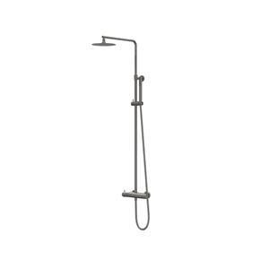 IVY Bond Regendoucheset - opbouw - 30cm slim hoofddouche - satin spray handdouche - Geborsteld metal black PVD CSB1GMCC