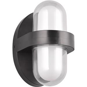 BES LED LED Wandlamp - Wandverlichting - Trion Meyra - 3.5W - 2 Lichtpunten - Warm Wit 3000K - Rond - Mat Zwart - Kunststof