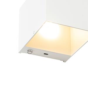 QAZQA Wandlamp wit incl. LED en touch dimmer oplaadbaar - Joris