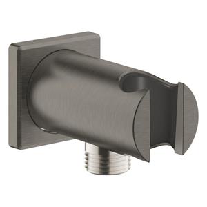 Grohe Rainshower Wandaansluitbocht - 1/2 - met houder - vierkante rozet - hard graphite geborsteld 26659AL0