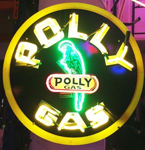 Fiftiesstore Polly Gas Neon Met Achterplaat 60 x 60 cm