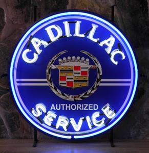 Fiftiesstore Cadillac Service Neon Verlichting 65 x 65 cm