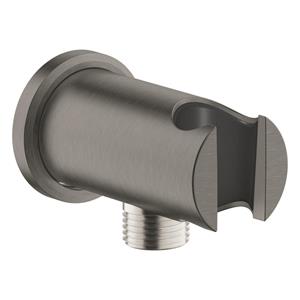 Grohe Rainshower Wandaansluitbocht - 1/2 - met houder - ronde rozet - hard graphite geborsteld 26658AL0