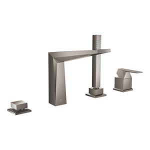 Grohe Allure brilliant viergats badcombinatie hard graphite geborsteld 29405AL0