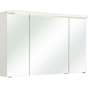 Saphir Spiegelkast Balto Sprint Badschrank mit LED-Lichtkranz, 120 cm breit, 3 Türen
