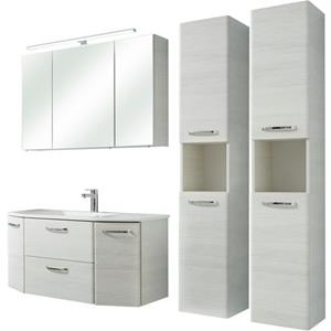 Saphir Badmeubelset Quickset 936 4-teilig, Mineralmarmor-Waschtisch und LED-Spiegelschrank (set)