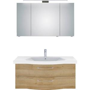 Saphir Badkamerserie 6005 Sprint Keramik-Waschtisch mit LED-Spiegelschrank, 122 cm breit (2-delig)